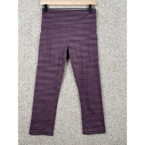 Athleta Cascadia Violet Salutation Stash Pocket II Space Dye Capri Womens Sz S
